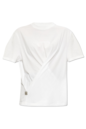 Tシャツ・カットソー Mm6 By Maison Margiela Casual White Cotton T-Shirt With Crew MM6 Maison Margiela Cotton Jersey T-Shirt in White | WE ARE